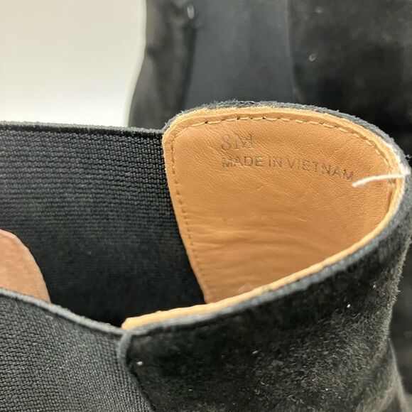 LINEA Paolo Black Suede Womens Ankle Boots with Suede Heel Sz 8 -Gently Used - Picture 7 of 10